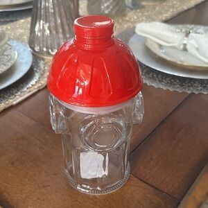 Vibrant Red Lidded Glass canister from Target.